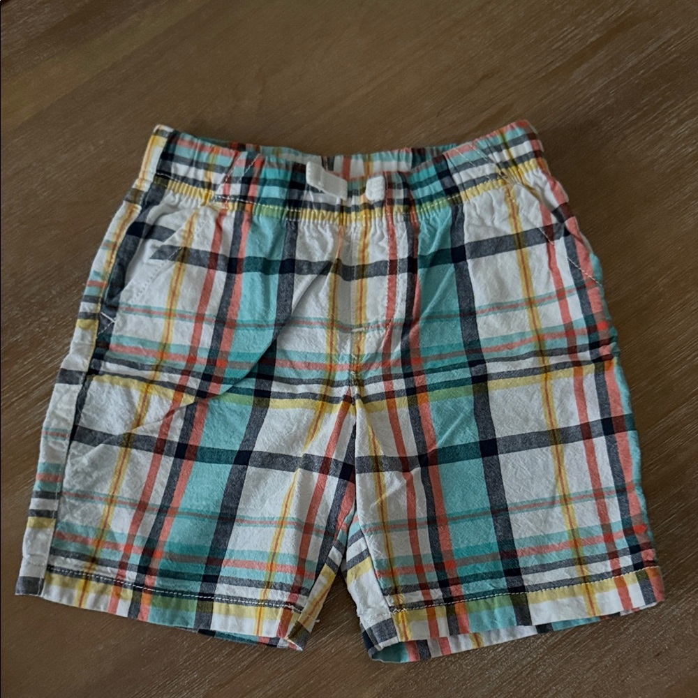 Jumping Beans Multicolor Plaid Boys Shorts